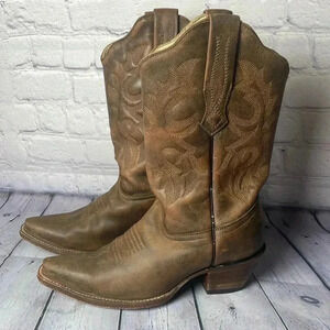 Corral Naham Boots Womens 6.5 M Distressed Brown Leather Cowboy Western C2030